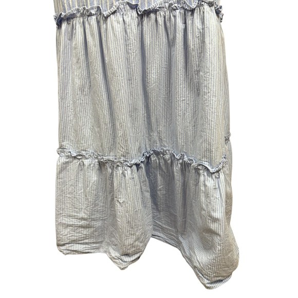 Crown & Ivy Striped Maxi Dress XL Blue Casual - Picture 3 of 9